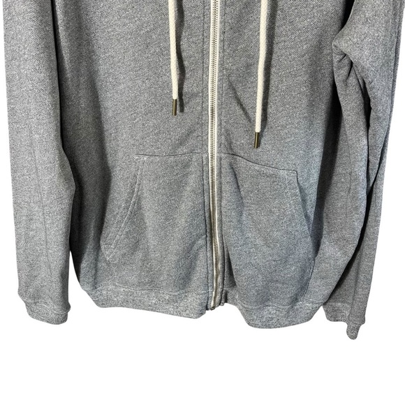 THE GREAT. MAN Varsity Grey The Men's Zip Up Hoodie - Picture 6 of 12